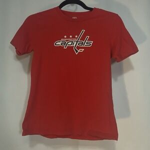 Washington Capitals NHL T-Shirt‎ Youth 10/12 Medium Red Short Sleeve Hockey CAPS